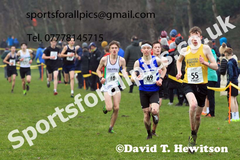 Mens Under-17s 2023 Northern Cross Country Champs., Witton Park, Blackburn. Photo: David T. Hewitson/Sports for All Pics